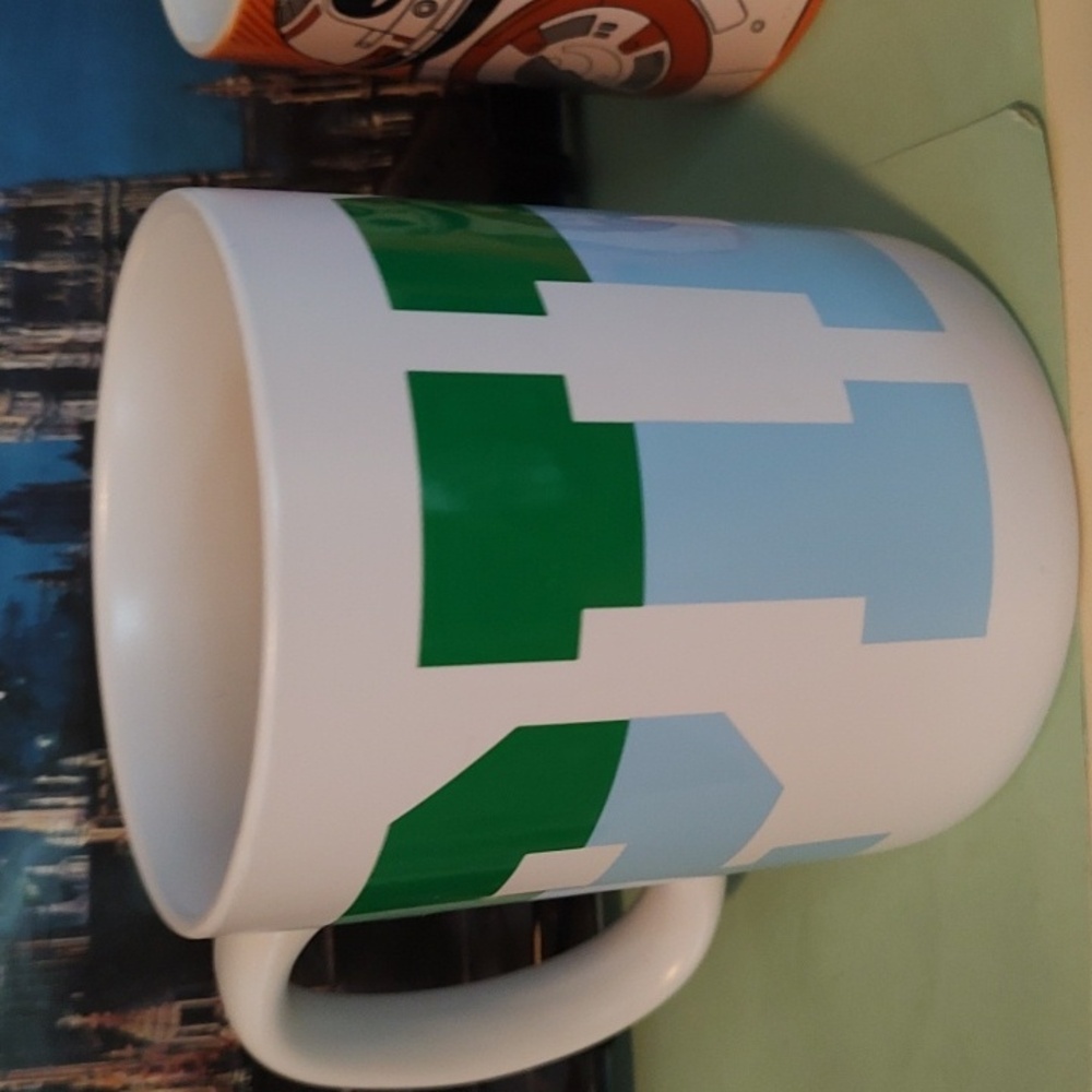 PINK Victoria's Secret Modern White and Green Mug